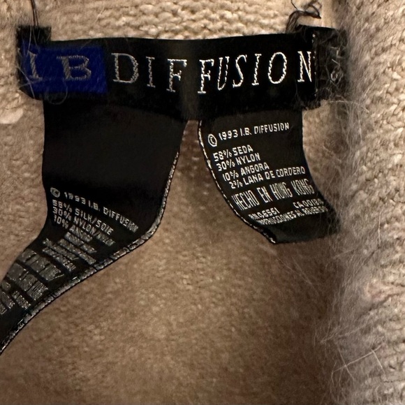 Vintage Women’s IB Diffusion Angora Silk And Wool Sweater Sz Sm - Picture 3 of 7